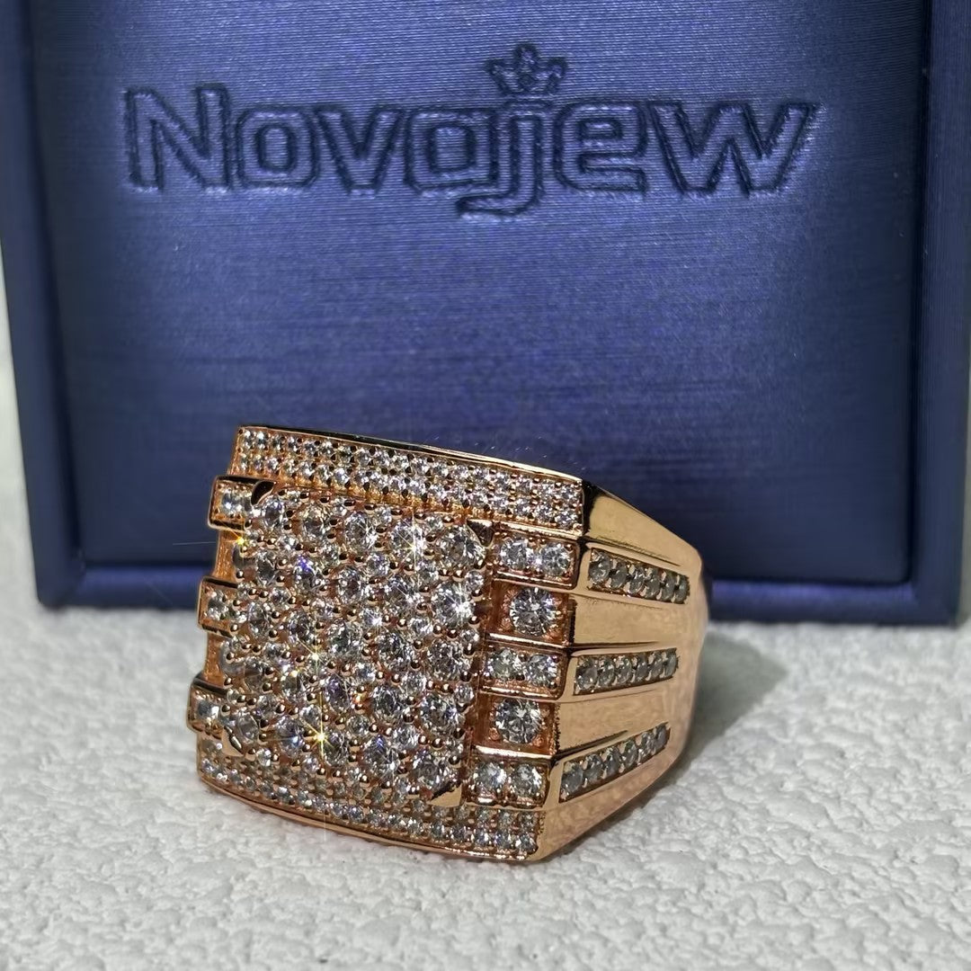 6.54ctw Round Stone Large Men's Ring