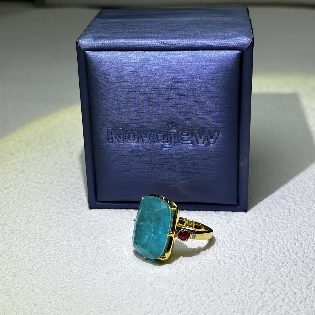 18.86Ctw Giant Aquamarine Engagement Ring