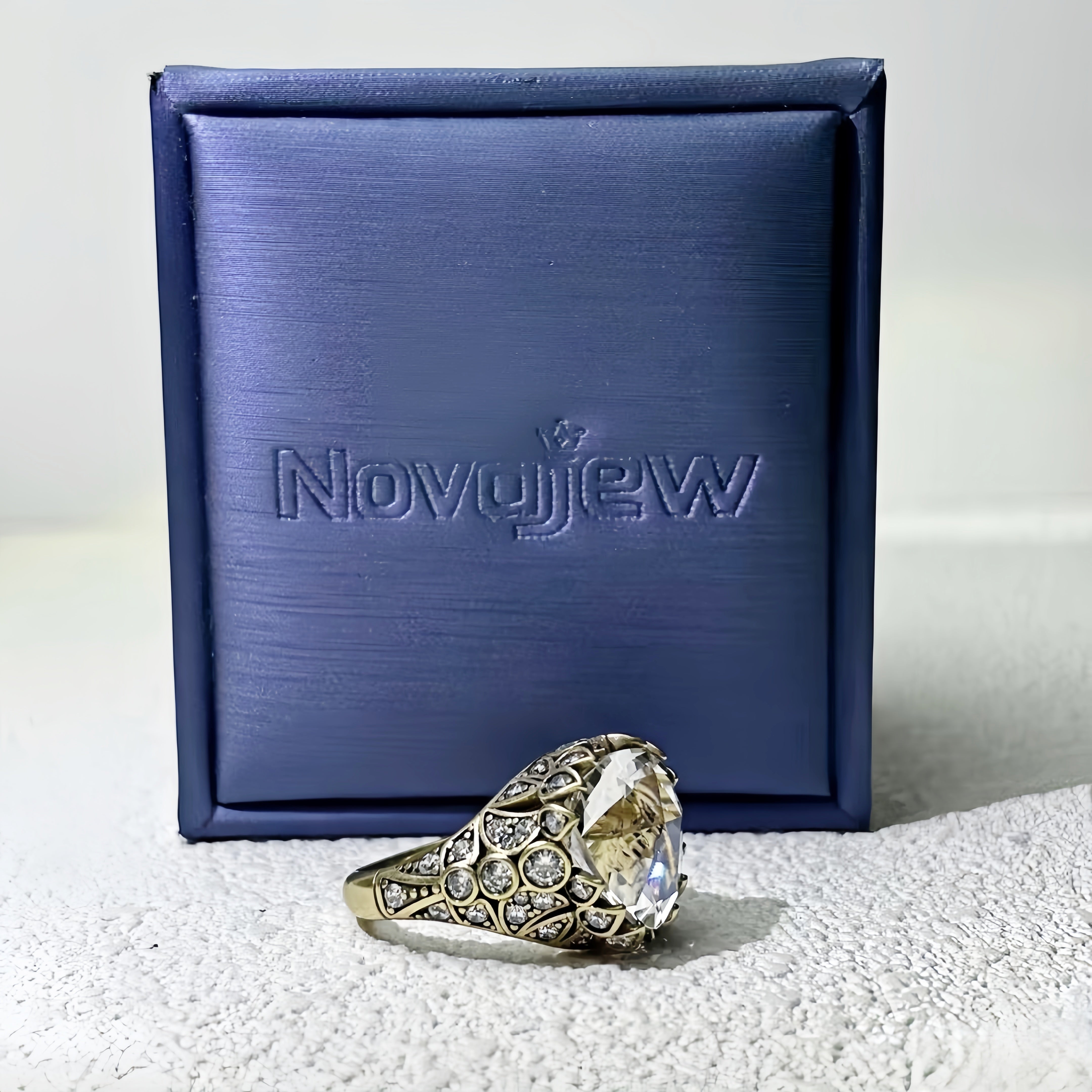 3.58Ctw Rose-cut Antique Gemstone Engagement Ring