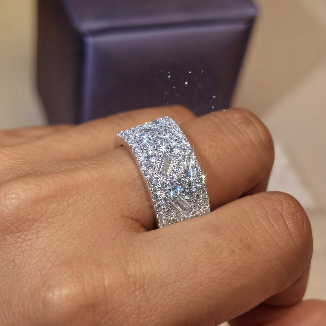Mosaic Pave Eternity Ring