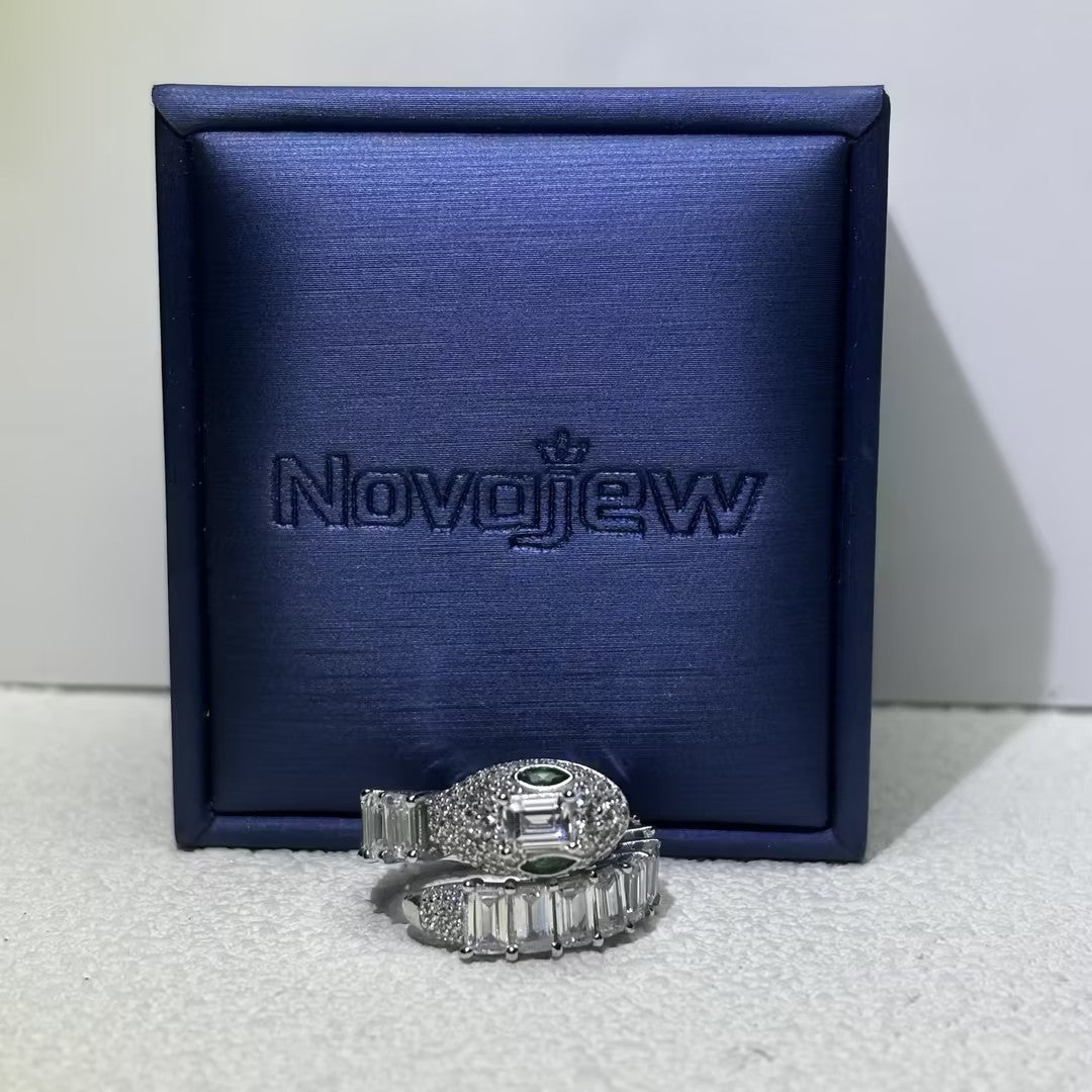 3 CTW Multi-colour Cubic Zirconia Modern 925 Sterling Silver Unique Ring-NOVAJEW