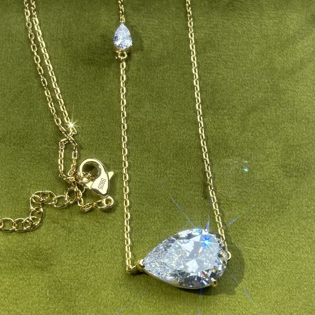 2.5Ct Women's Teardrop Pendant Necklace