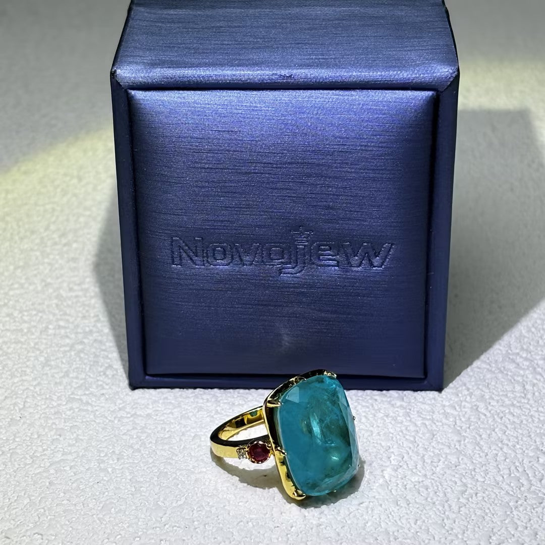 18.86Ctw Giant Aquamarine Engagement Ring