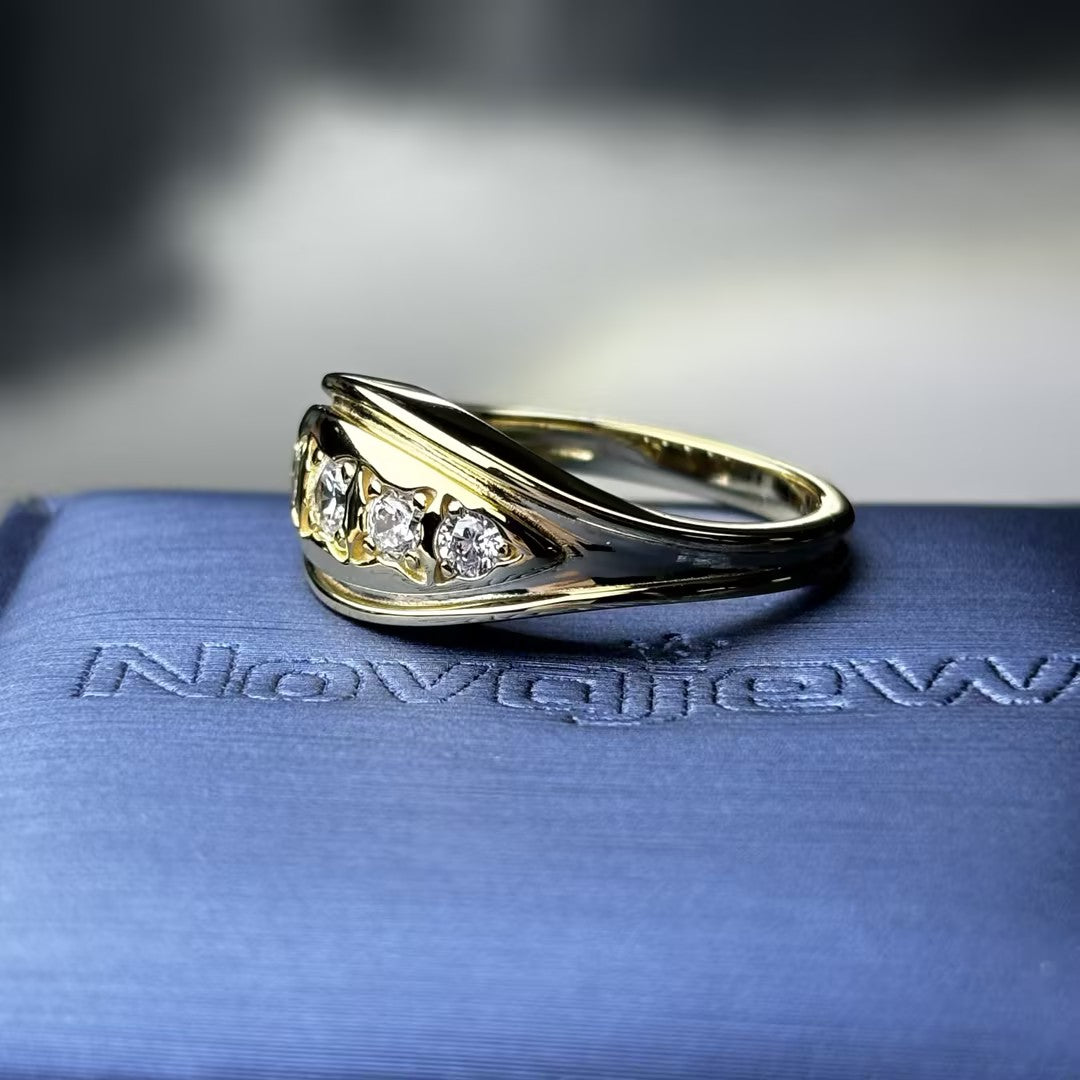 5-stone vintage gemstone ring
