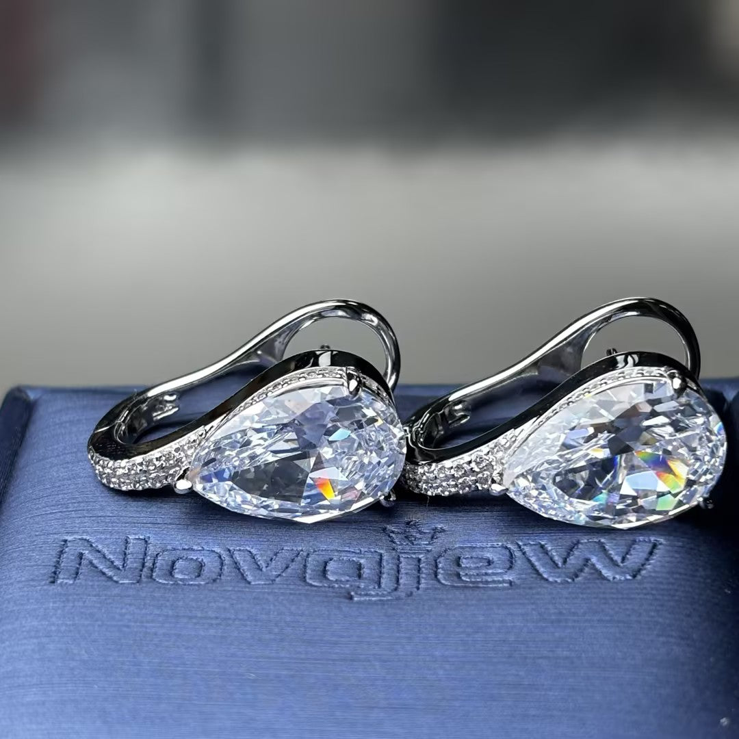 10 CTW Pear-Cut Gemstone Earrings with Elegant Design