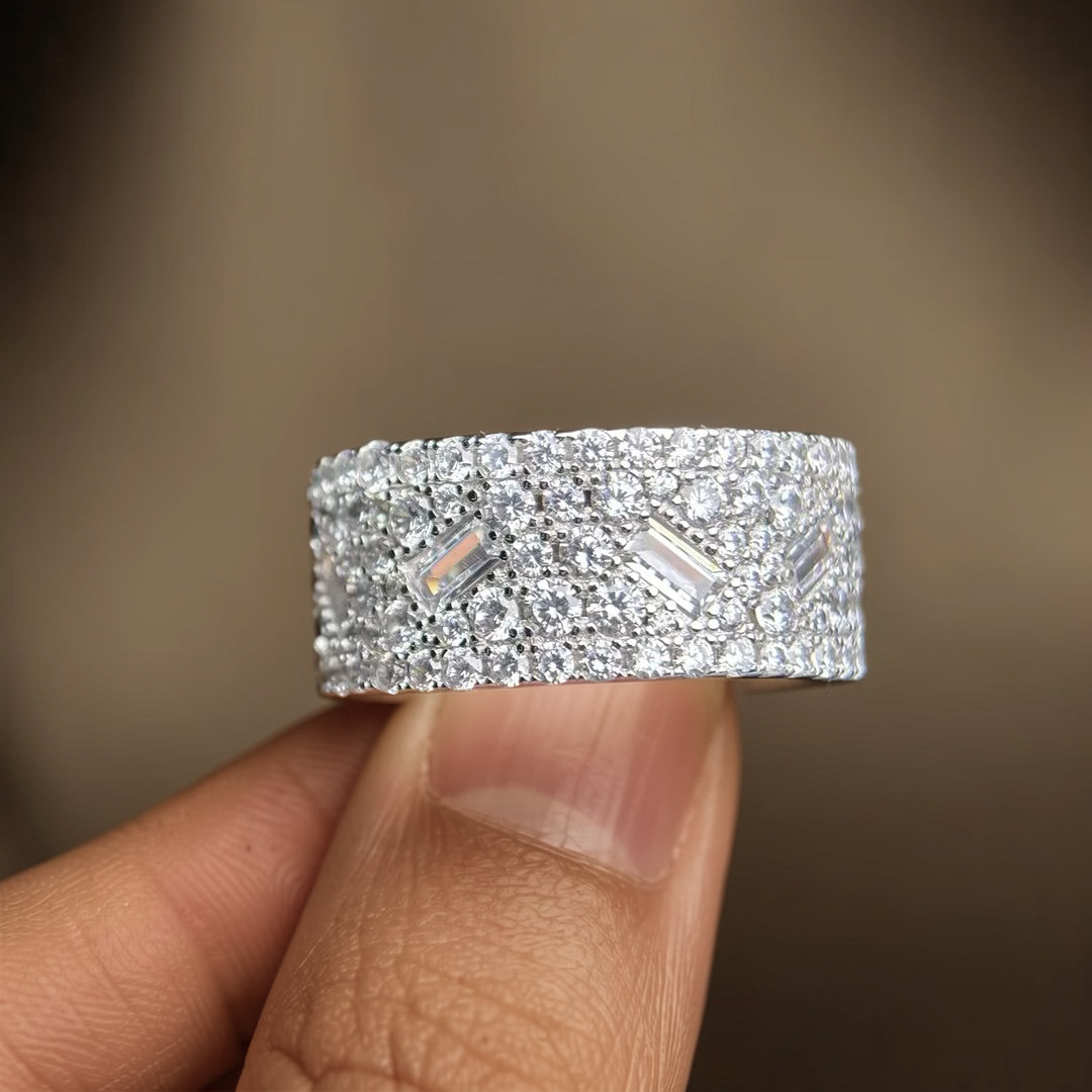 Mosaic Pave Eternity Ring