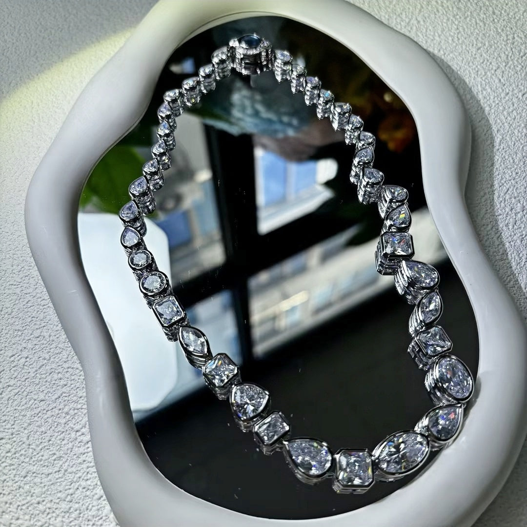 60Ctw Custom-made Thesis Gemstone Necklace with Multiple Cuts