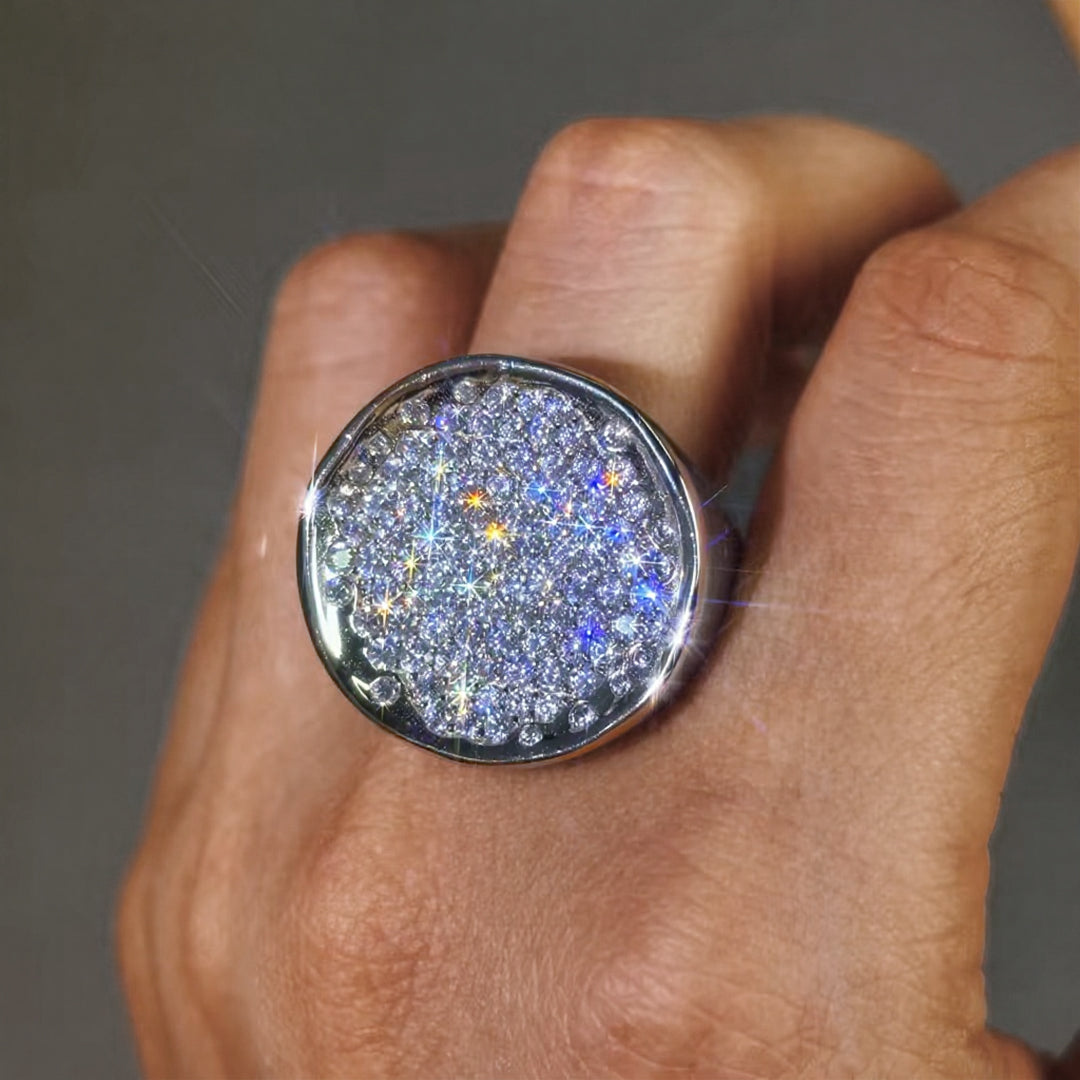 2.97Ctw Pavé Gemstone Ring