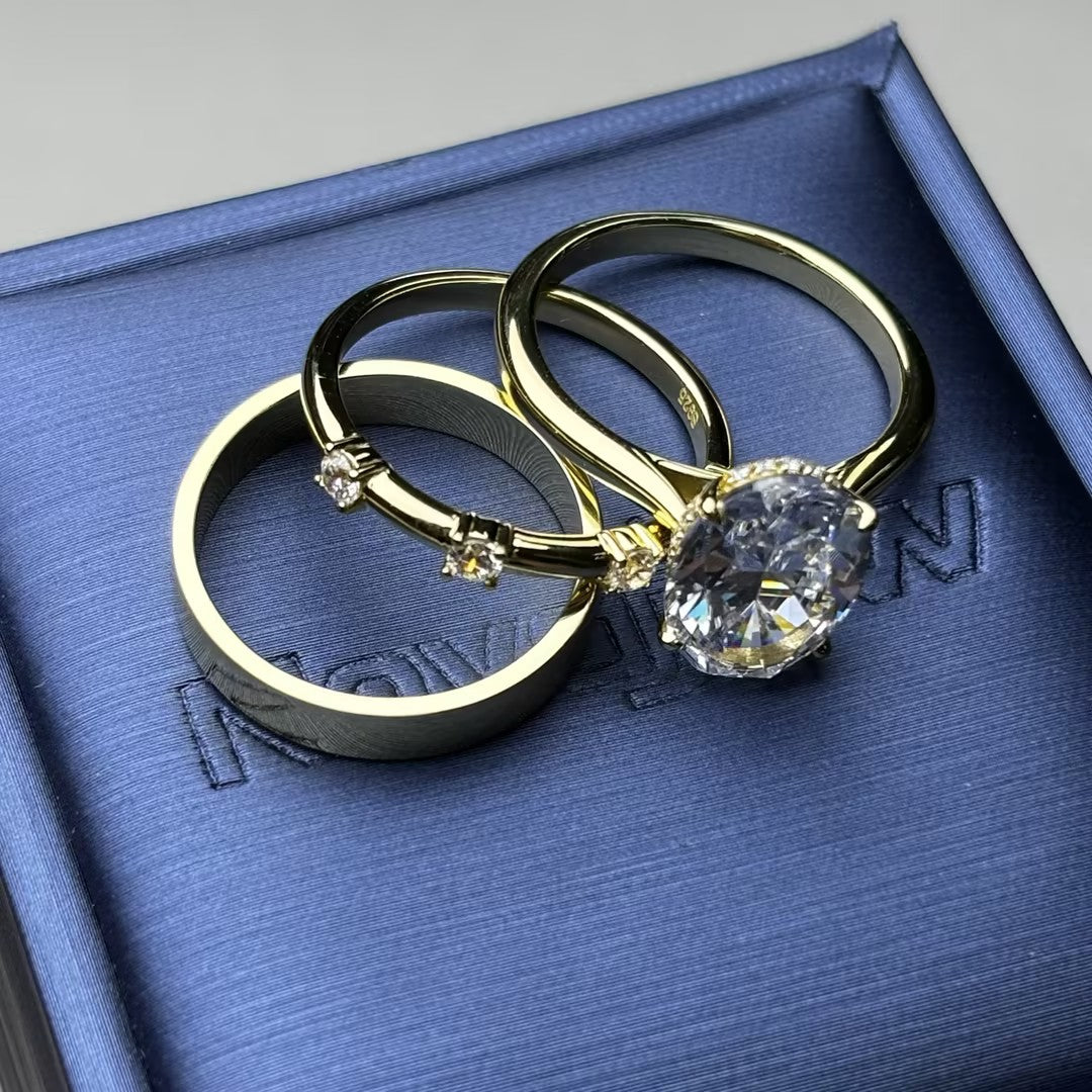 4Ctw Oval Gem Stacked Engagement Ring