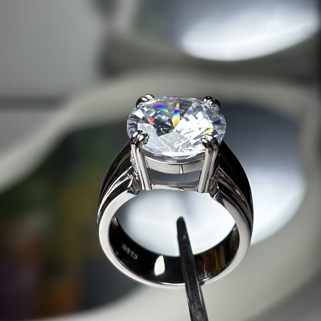 7ct Men's Solitaire Simple Style Ring