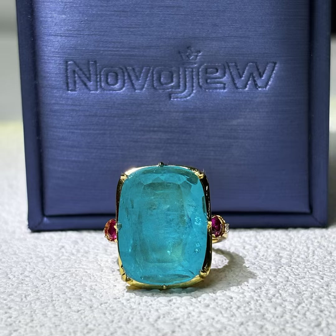18.86Ctw Giant Aquamarine Engagement Ring