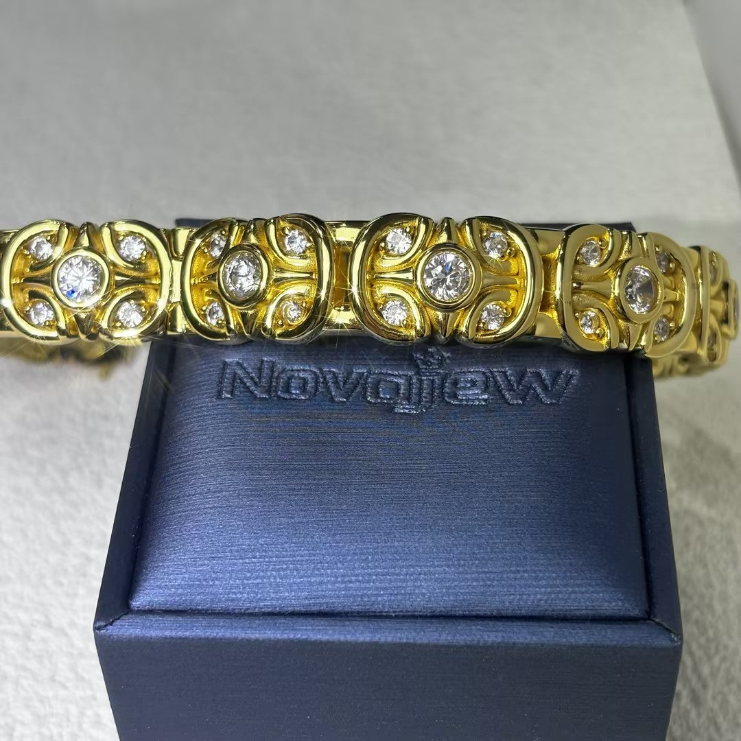 5.8CTW Exquisite high-polish vintage Cubic zirconia bracelet-novajew