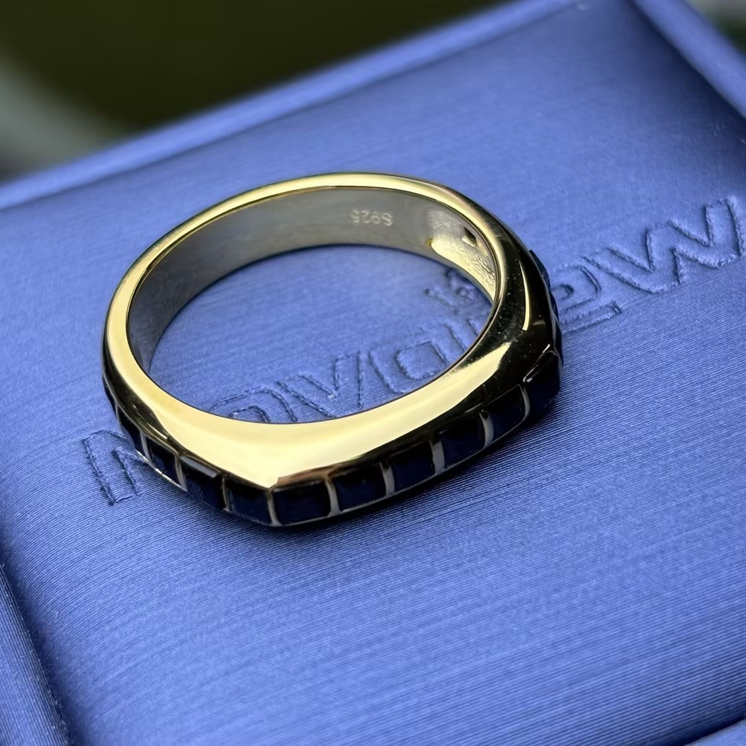 1ctw Charm Black Spinel Men's Ring