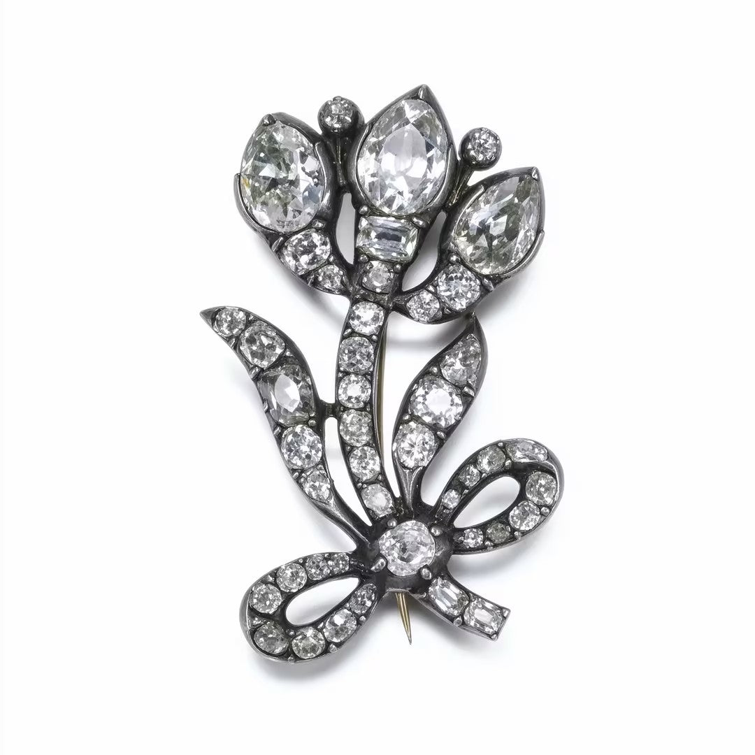 15CTW Pear Cut White Cubic Zirconia Minimalist 925 Silver Brooches-novajew