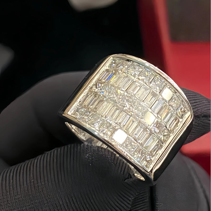 5.36ctw Baguette and Princess Square Cut Eternity Ring