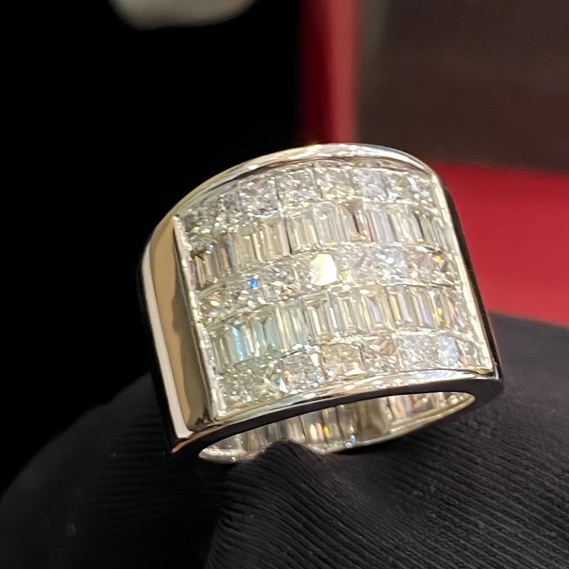 5.36ctw Baguette and Princess Square Cut Eternity Ring