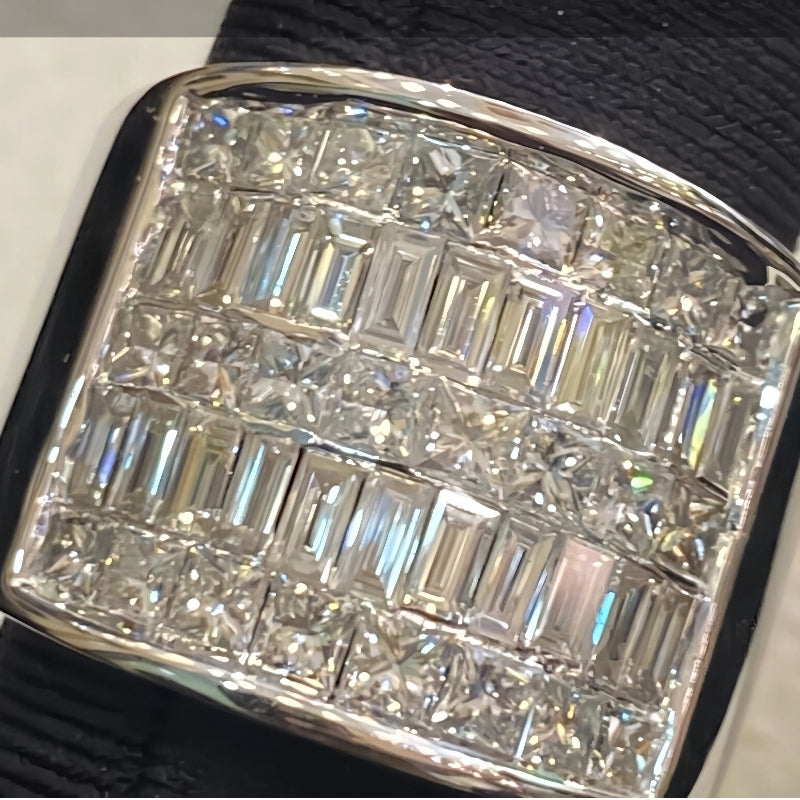 5.36ctw Baguette and Princess Square Cut Eternity Ring