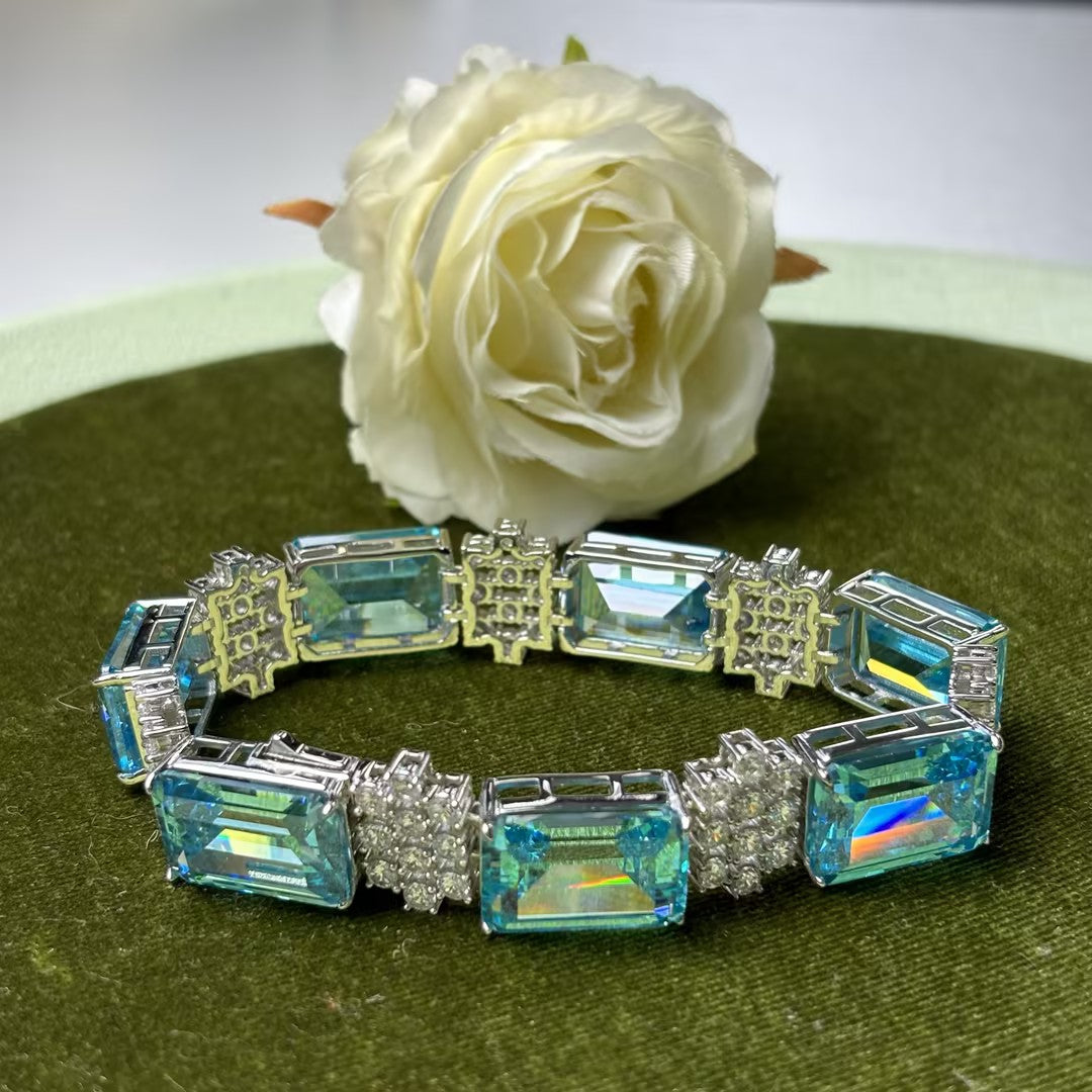 Emerald-cut Aquamarine Set