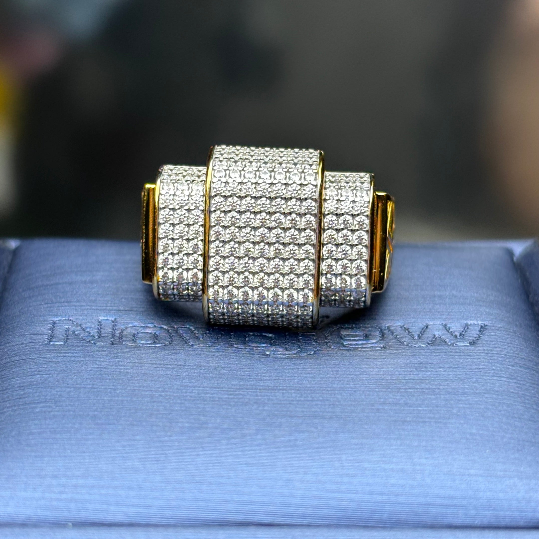 1.86Ctw Pavé-set Men's Gemstone Ring