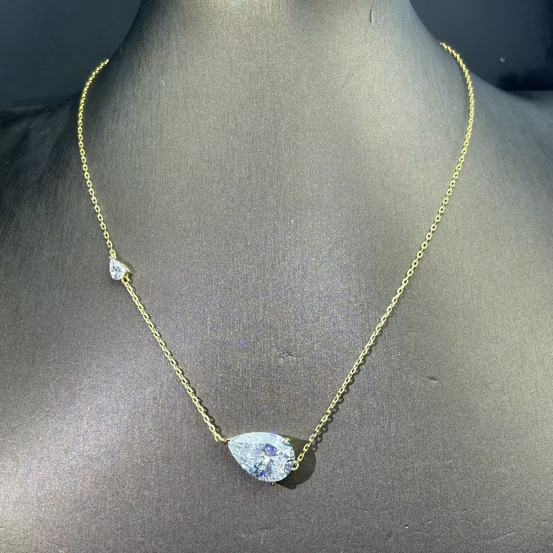 2.5Ct Women's Teardrop Pendant Necklace