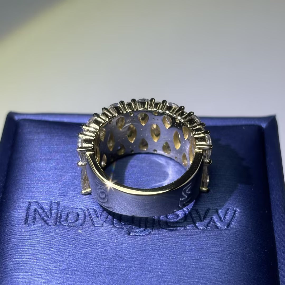 4.35ctw Pear and Marquise Gemstone Band