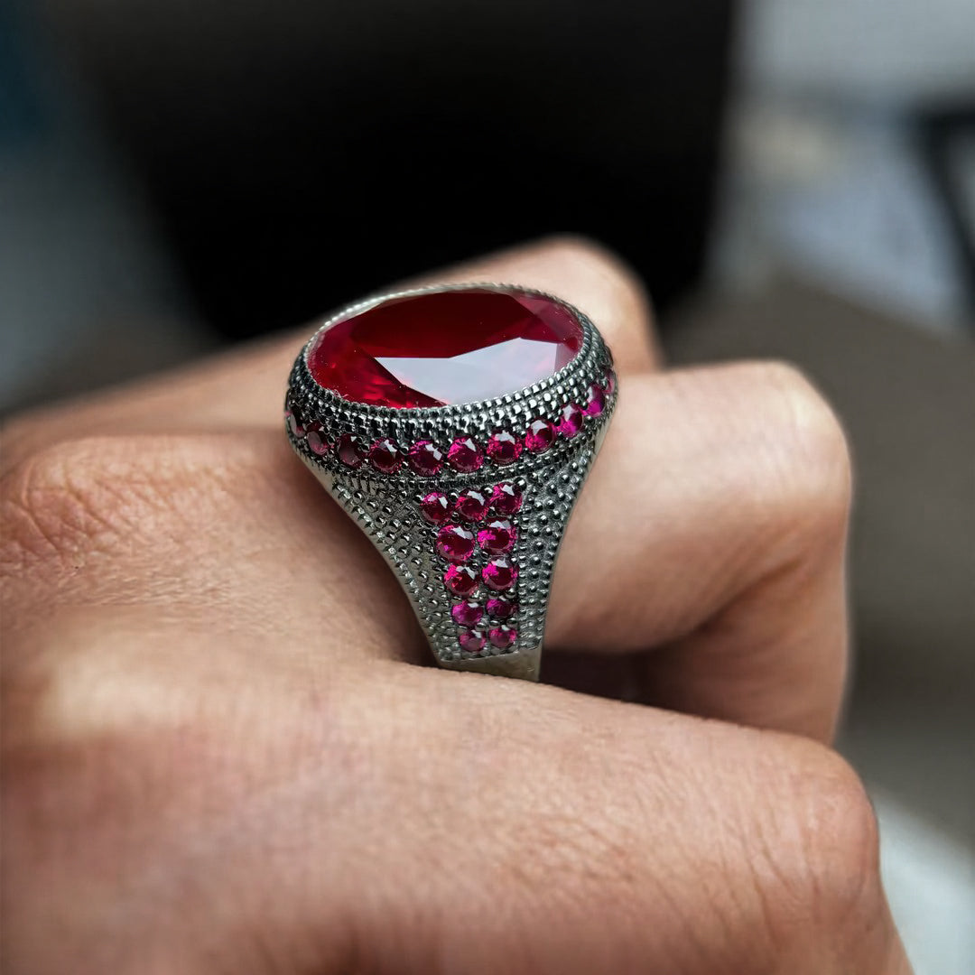 8ctw Oval Cut Black Gold Gemstone Ring