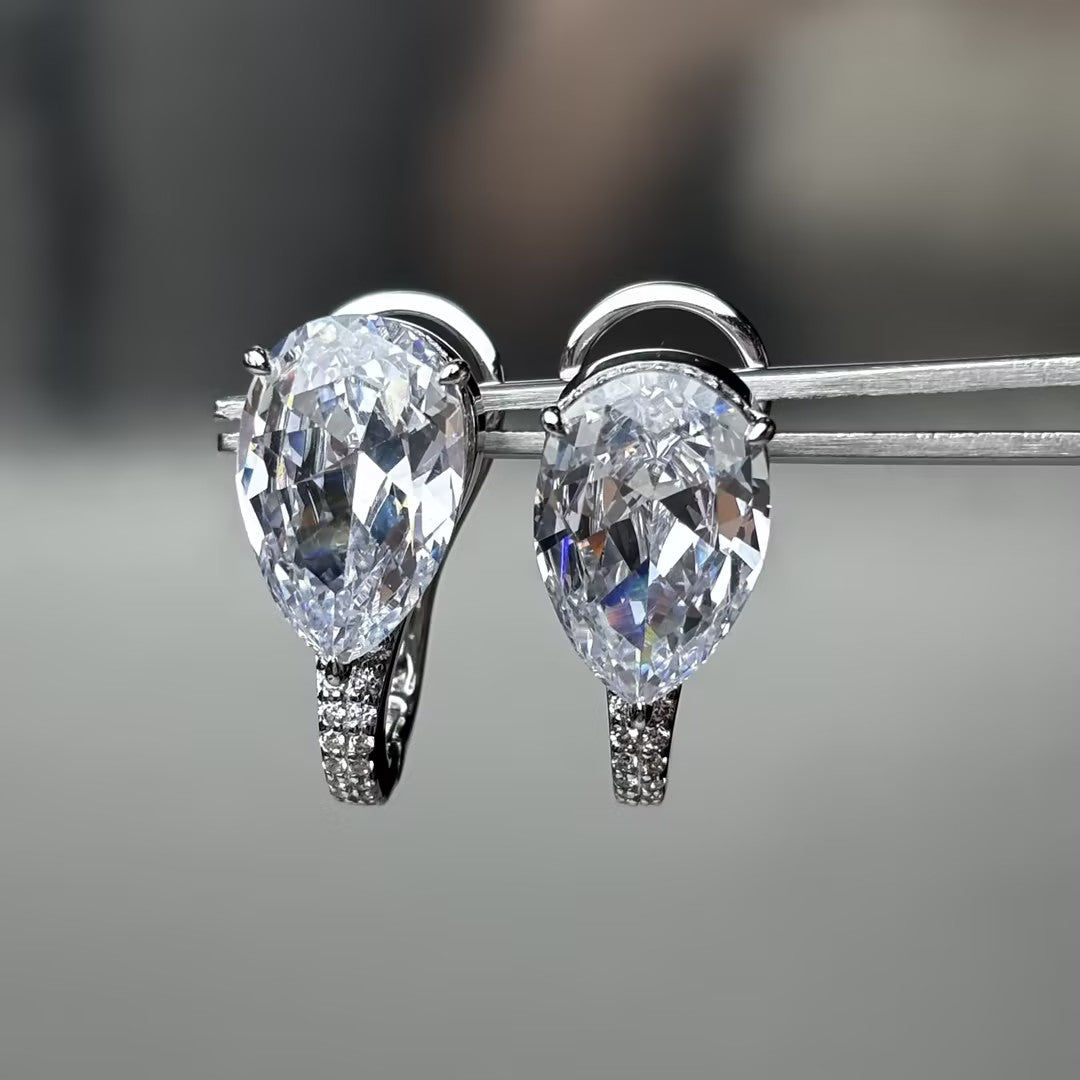10 CTW Pear-Cut Gemstone Earrings with Elegant Design