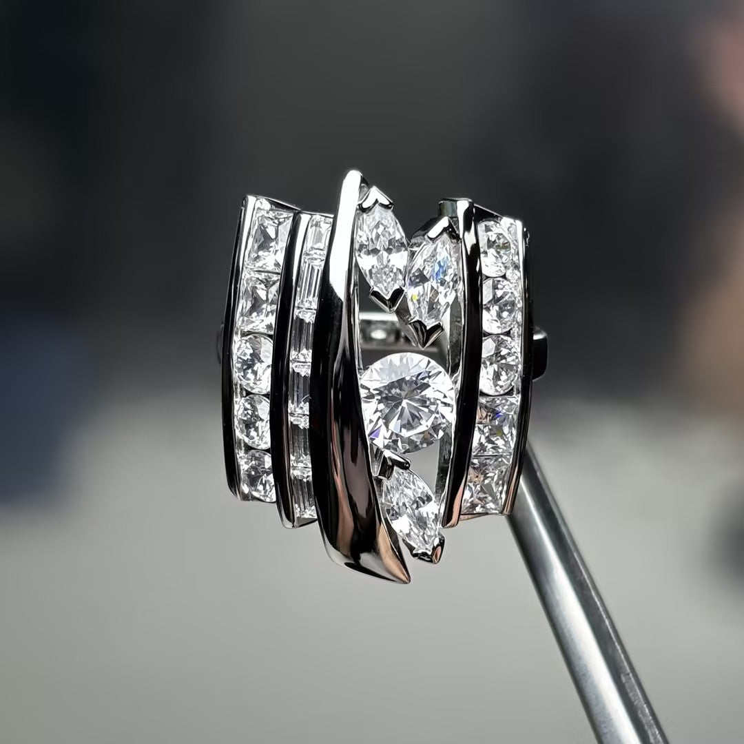 2.25Ctw Multi-cut Gemstone Art Ring