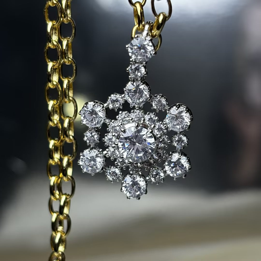 4.25 carat antique gemstone pendant necklace with exquisite old mine cut stones.