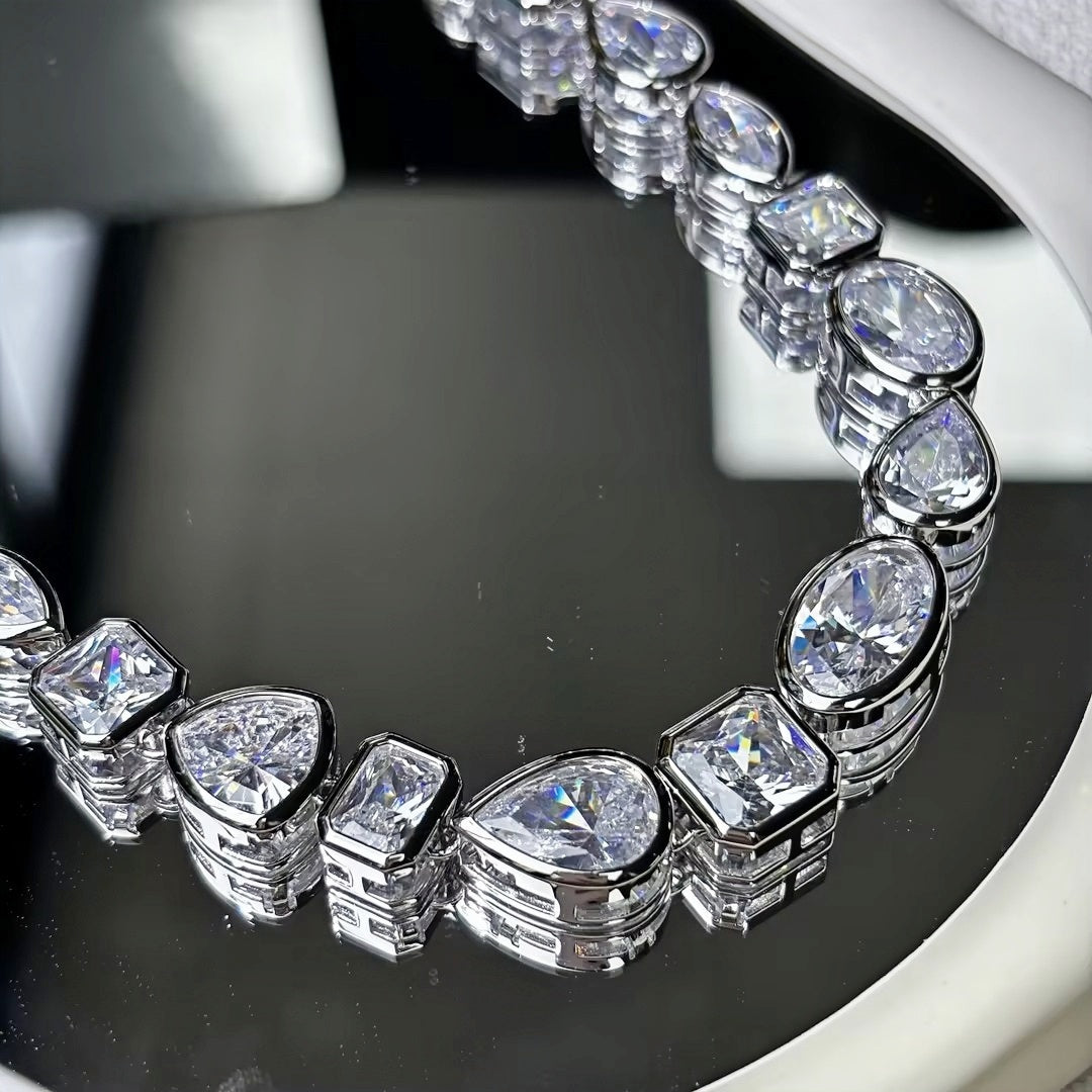 60Ctw Custom-made Thesis Gemstone Necklace with Multiple Cuts