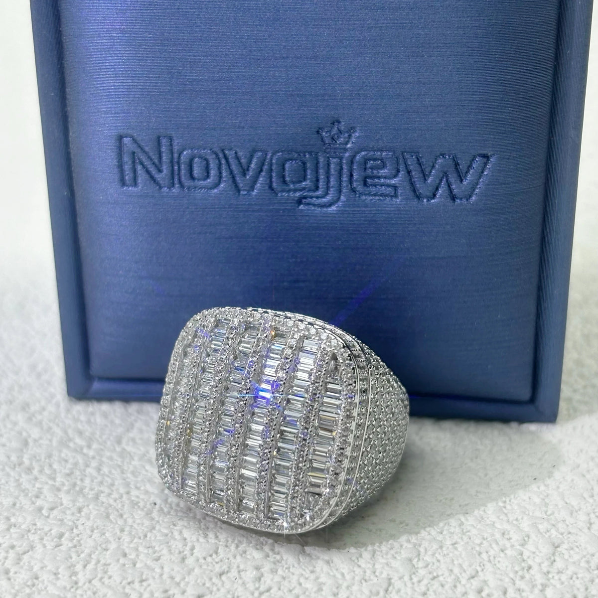 8.0Ctw Rectangular-Round Cut Hip-Hop Style Champion Ring