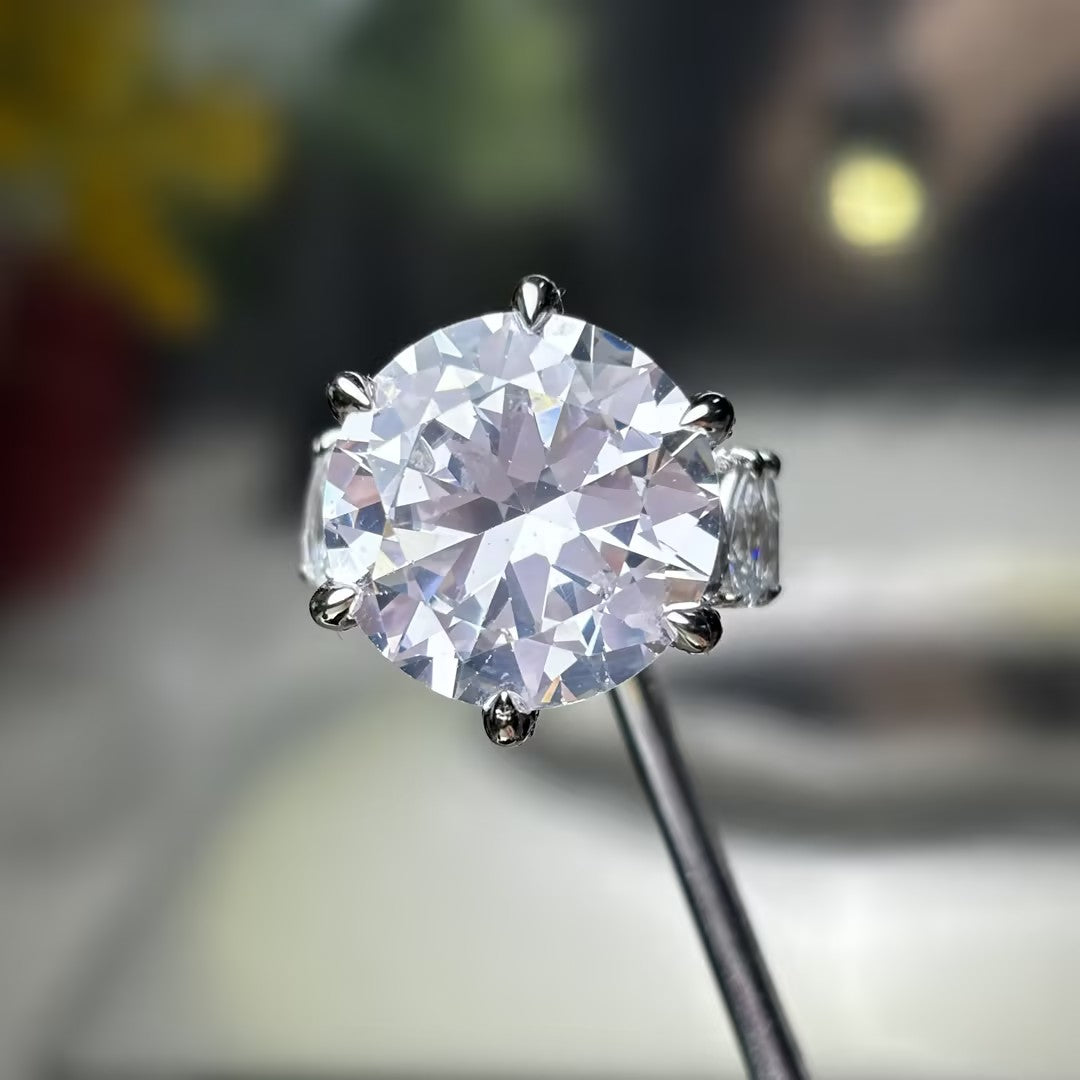 8Ctw Round Pear-Shaped Gemstone Jazz Ring