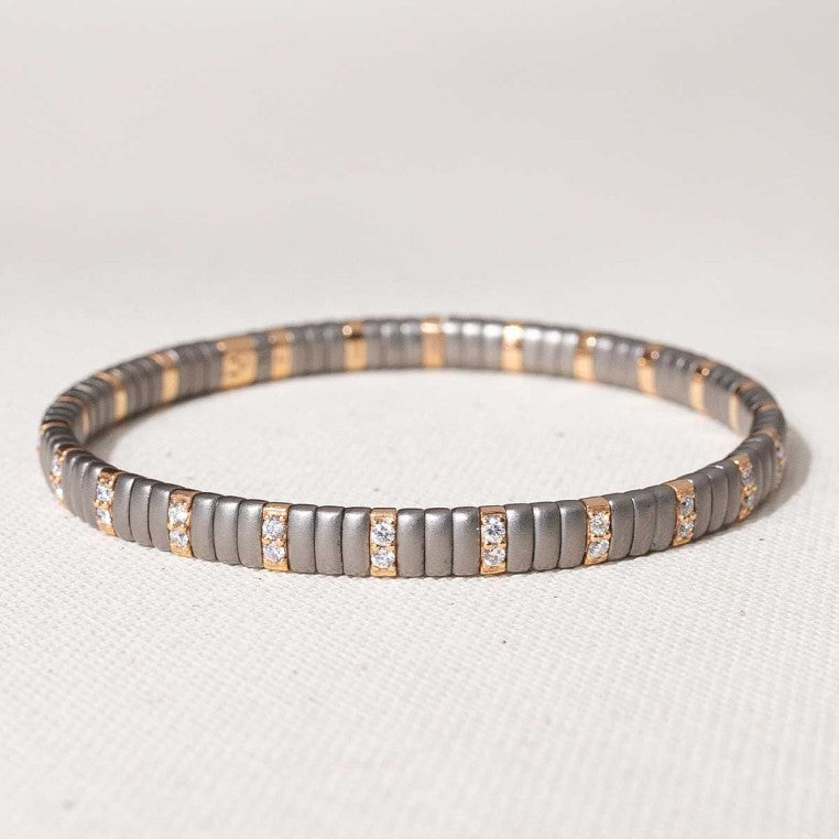 0.6CTW Round Cut White Cubic Zirconia Minimalist 925 Silver Bracelet-novajew